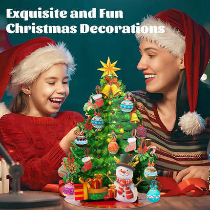 Airpark Pop Up Christmas Tree, Pre-Lit Foldable Paper Xmas Tree with Warm White Lights, Greeting Cards with Blank Note Cards and Envelope, 15 inch 3D Flower Bouquet Cards for Holiday Decorations