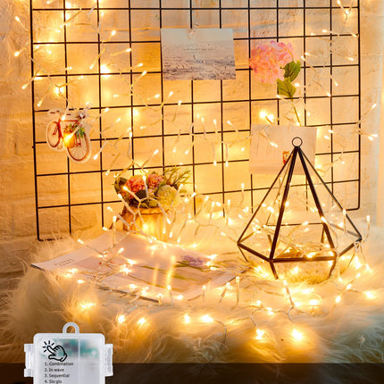 Brightown Battery Operated Christmas String Lights Outdoor, 4 FT 60 LED Battery Powered Cluster Lights with Timer, Waterproof Twinkle Fairy Firecracker Lights for Outside Indoor Party Xmas Tree