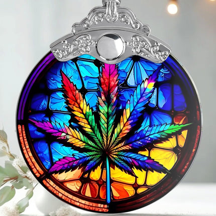 Maple Leaf Ornament Glass Hanging Ornament for Christmas, Thanksgiving, Birthday, Holiday Decorations and Xmas s Ideas