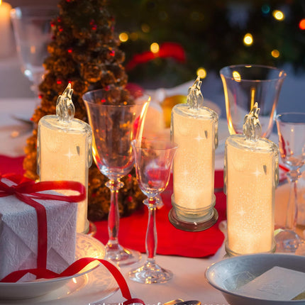 SHYMERY LED Candles,6PCS Flameless Christmas Candles,Battery Operated Pillar Fake Candles,Velas Artificiales para Decoracion for Valentine's Day Wedding Fall Christmas Decorations (D:2.5" x H:7")