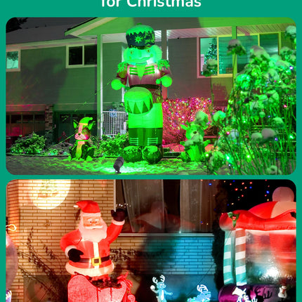 EDISHINE Christmas 120V Spotlight Outdoor, Plug in Outdoor LED Spot Light with 5 Lenses, 10W 900LM 5000K, One-Piece Die-cast Aluminum, IP65 Landscape Lighting for Holiday Yard Flag Tree