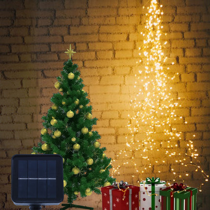 Solar Waterfall Fairy Bunch Lights Outdoor Waterproof 200LEDs 8 Modes Watering Can Light (NO CAN), Solar Powered String Lights Firefly Vine Christmas Tree Garden Decorations Gardening s For Mom