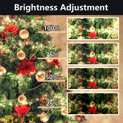 295FT 900 LED Christmas Lights Outdoor Indoor, LED Warm White String Lights with 8 Modes Remote, Timer & Memory Function Tree Lights Twinkle Lights Plug in for Garden Party Holiday Decor