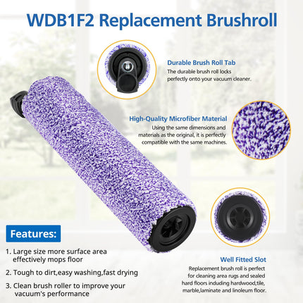 Wdb1F2 Brushroll & Filter Bundle Compatible With Shark Hydrovac Wd101 Wd201 Wd100 Wd200 Aw201 Wd200C Wd201C Wd101C Hydrovac Xl 3In1 Vacuum Cleaner,Compare Parts Wdb1, Wdb2, Wdff1, Wdff2