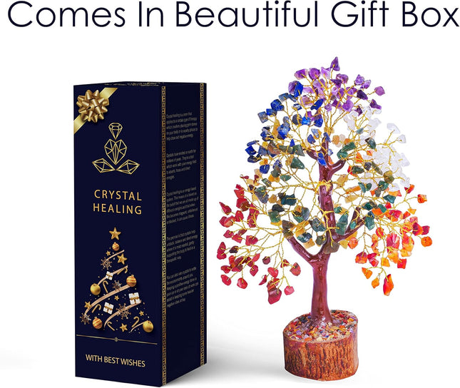 7 Chakra Tree, Crystal Tree, Chakra Tree, Seven Chakra Tree, Feng Shui Decor, Spiritual s for Women, Crystal Tree of Life, Money Tree, Stone Tree, Gemstone Tree, Zen Desk Decor, Chakra Stones