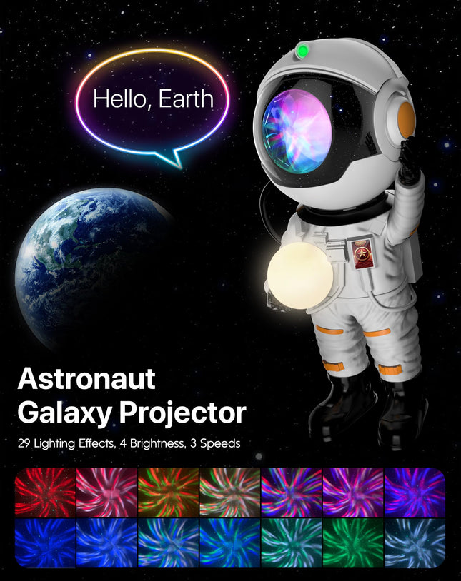 Rossetta Astronaut Galaxy Projector, Star Projector for Bedroom, LED Night Light for Kids Room with Timer and Remote, Room Decor Aesthetic, Home Decor, s for Adults, Teens, Christmas, Birthday