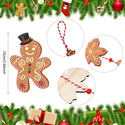 Blulu Christmas Garlands Christmas Banners Gingerbread Christmas Decorations Candy Garland Hanging Ornaments for Christmas Tree Home Kitchen Wall Decor(Gingerbread Man,9 ft)