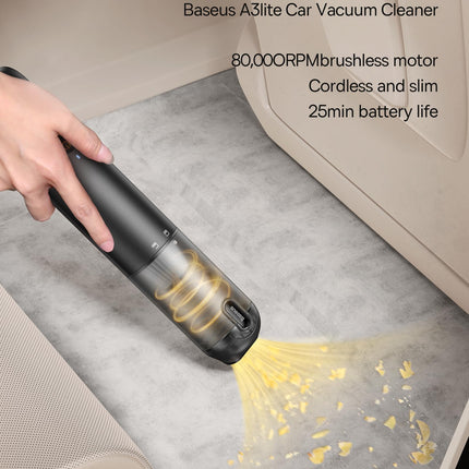 Updated Car Vacuum Portable Cordless, Baseus 12Kpa Handheld Car Vacuum Cleaner With Usb C Fast Charging, Single Touch Empty, Multifunction Air Blower Inflator Pump For Car, Swim Rings, Air Mattress