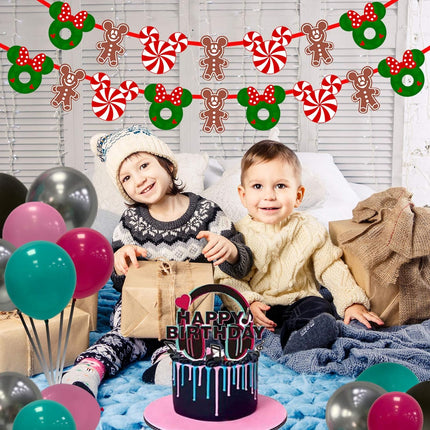 Christmas Tree Decorations Candy Garland for Merry Christmas Candy Cutouts Banner Decorations for Kids Birthday Party Baby Shower Decorations