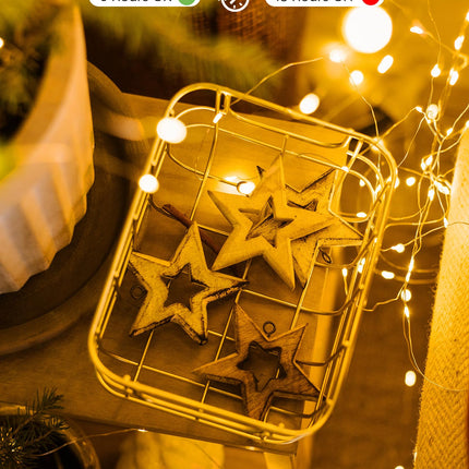 66Ft 200 LED Outdoor String Lights, Warm White Fairy Lights Battery Operated with Remote, Twinkle Lights for Bedroom Patio Party Christmas Decoration
