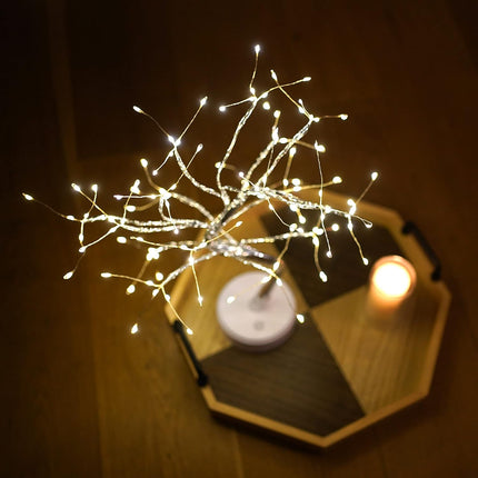 Twinkling Tree Fairy Light Spirit Tree Lamp Bonsai Tree Light, Fairy Light Tree, Cute Room Decor Aesthetic Decor, Night Light Lamp, Twinkle Tree, (Silver Branches 108 LED)