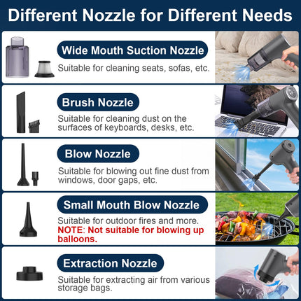 Small Car Vacuum Cordless, Mini Handheld Vacuum 6000Pa Suction,3 In 1 Portable Vacuum Cleaner & Air Duster & Pump,Mini Car Vacuum Cleaner Rechargeable,Hand Held Hoover For Car,Home,Office