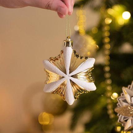 Valery Madelyn Ornaments for Christmas Trees, 130ct White and Gold Shatterproof Christmas Tree Decorations, Elegant Hanging Ball Ornaments Bulk for Xmas Holiday Decor
