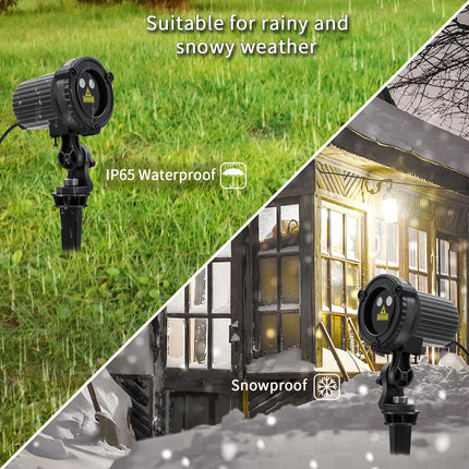 Christmas Laser Lights Outdoor,Red and Green Moving Outdoor Laser Light, Waterproof Garden House Decoration Laser Christmas Lights