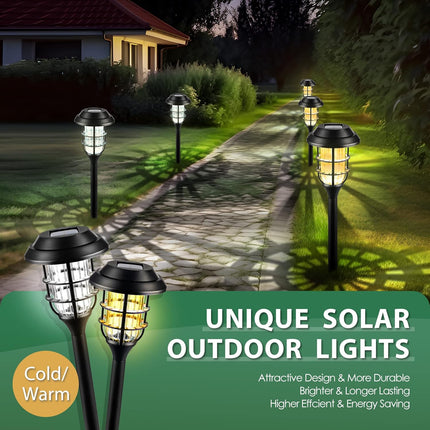 Solpex Solar Lights For Outside, Solar Outdoor Lights 8 Pack, Up To 10 Hrs Auto On/Off Garden Lights Waterproof, Solar Powered
