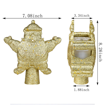 CCBodily Christmas Tree Topper Star LED Rotating - 5 Projection Modes Lighted Glitter Sparkling Holiday Decor Gold