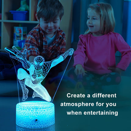 Night Light for Kids Cool s 3D Illusion Lamp with 16 Colors Changes with Remote Control Kids Bedside Lamp Toys for 3 4 5 6 7 8 Year Old Boys Christmas Birthday s
