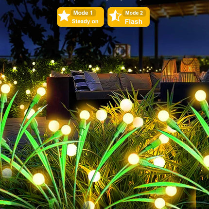 ZGWJ Solar Garden Lights 4 Pack 40 LED, Solar Firefly Lights with Leaves, Waterproof Solar Outdoor Lights Swaying Lights for Halloween Christmas Yard Patio Pathway Outdoor Decoration Warm White