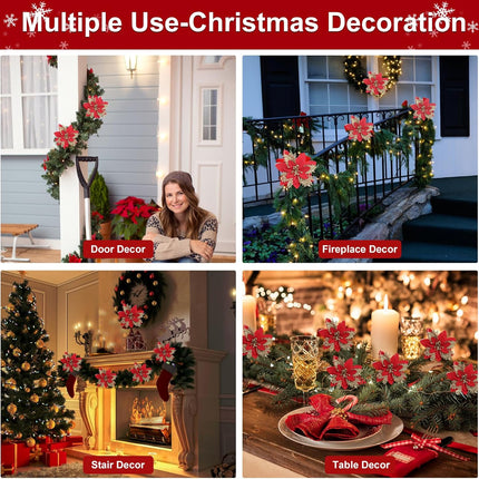 50 Feet Christmas Garland - Soft Non-lit Christmas Garlands Ideal for Christmas Decor, Artificial Christmas Garland for Christmas Home Holiday Party Outdoor&Indoor Decorations