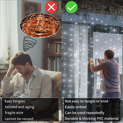 d Solar Curtain Lights 600 LED Outdoor Waterfall String Lights Waterproof 8 Modes Remote Type C Charging Hanging Twinkle Fairy Lights Dimmable for Christmas Gazebo Party Wedding Window