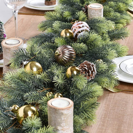 Lvydec Christmas Pine Garland Decoration, 6ft Christmas Greenery Garland Realistic Pine Garland Artificial Cypress Garland for Holiday Mantel Fireplace Decoration