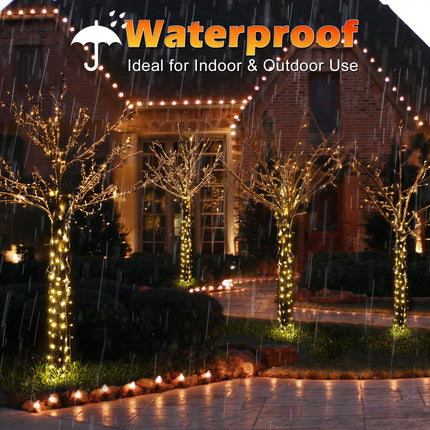 Brizled Christmas Tree Trunk Light, 20" x 45" 50 LED 5MM Stretchable Christmas Net Lights, Connectable Christmas Tree Lights Warm White, UL Tree Wrap Lights for Christmas Tree Column Outdoor