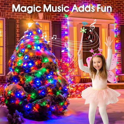 Magic Light Wand, Wireless Remote Control Outlet for Christmas String Lights and Decorations Lights, Remote Magic Wand Switch Kit with Music, Ideas for Kids/Friends/Family (Pink)
