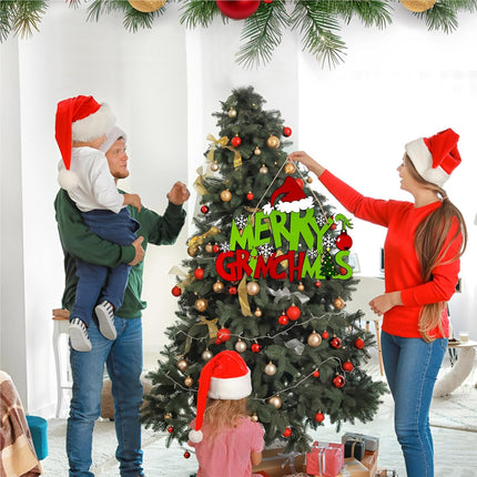 Merry Christmas Hanging Sign, Wooden Christmas Door Decorations, Christmas Decorations for Door-Wall-Tree-Window