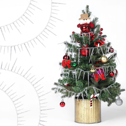 Bencailor 9.8 ft Christmas Acrylic Icicle Garland Clear Twisted Crystal Garland Icicle Garlands Banner Streamer for Christmas Party Winter Wedding Birthday Year Baby Shower Hanging Decor (1 Pc)