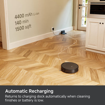 Rs1 Robot Vacuum Cleaner Tangle Suction 140Min Runtime Automatic Recharge Robotic Vacuums, Remoteappalexagoogle Control, Schedule Cleaning, Good For Pet Hair, Hard Floors, Carpets