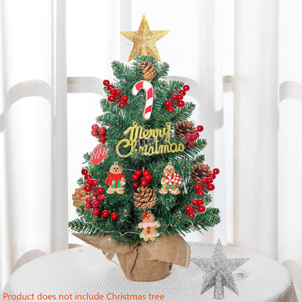 4 Pcs Mini Star Christmas Tree Topper 2.36 Inch Glitter Gold Silver Small Christmas Star Tree Topper for Xmas Holiday Tree Ornament Home Decor