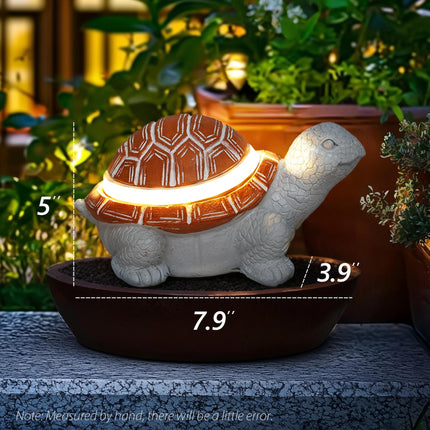 Outdoor Solar Garden Statue Lights with LED Lights, Christmas & Birthday s for Women, Garden Statues for Yard Decor, Turtle
