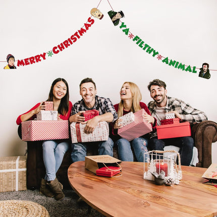 Home Alone Merchandise Decorations, Merry Christmas Ya Filthy Animal Party Banner, Funny Christmas Party Decor Supplies, Ugly Christmas Sweater Party Decorations, Home Alone Wall Decor s