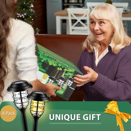 Solpex Solar Lights For Outside, Solar Outdoor Lights 8 Pack, Up To 10 Hrs Auto On/Off Garden Lights Waterproof, Solar Powered