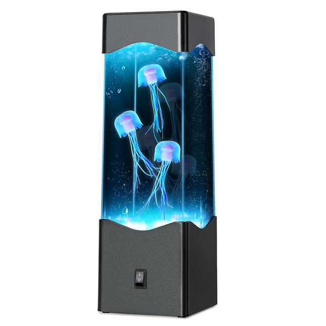 SENCU s for Adults Kids, Multi-Color Jellyfish Lamp, USB Powered Aquarium Night Lights with 3 Jellyfish,Office Room Desktop Decoration, s for Christmas Birthdays Holidays (Black)