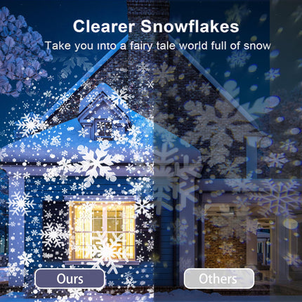 Christmas Snowflake Projector Light, d LED Snowflake Lighs, IP65 Saterproof Dual-Head Snowflake Projector Light, Ooutdoor Projector Light, Suitable for Christmas Holiday Decoration