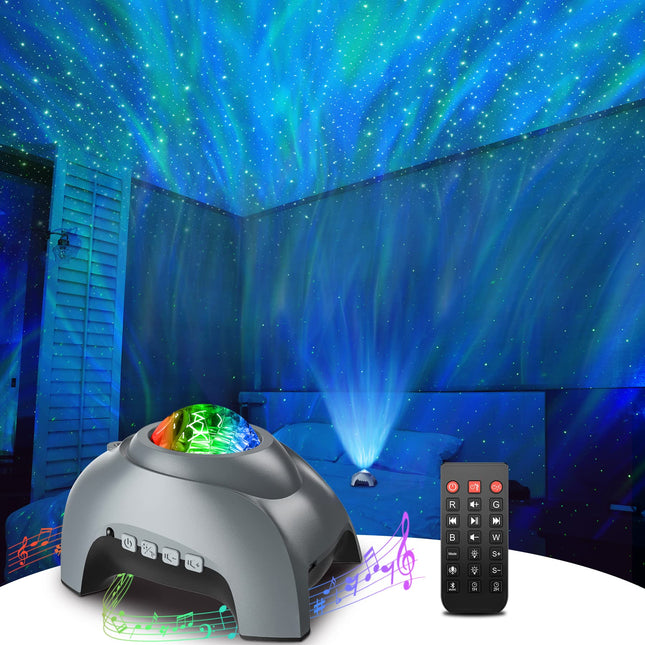 Rossetta Galaxy Projector, Star Projector LED Lights for Bedroom, White Noise Aurora Projector, Night Light for Kids Room, Adults Home Theater, Ceiling, Room Decor, for Christmas, Birthday