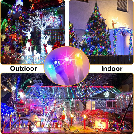 393Ft 1000LED Christmas Lights Outdoor Decorations 8 Modes & Memory Timer Christmas Lights with Plug in Waterproof Fairy String Lights for Xmas Wedding Party Holiday Decor