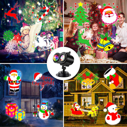 Christmas Projector Lights Outdoor, LED Holiday Projector Night Lights Waterproof with Remote Control & Timer for Christmas, Halloween, Party, Yard Garden Decorations