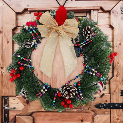 Huwena 4 Pieces 10 Feet Christmas Tree Bead Garlands Hanging Christmas Tree Garland Pearl Xmas Tree Bead for Christmas Tree Fireplace Wreath Ornaments