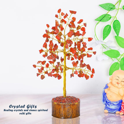 Red Jasper Crystals - Chakra Tree of Life Decor - Red Crystal Stone - Chakra Stones - Crystal Tree - Crystals and Stones - Bonsai Tree - Crystals Decor - Money Trees - Spiritual