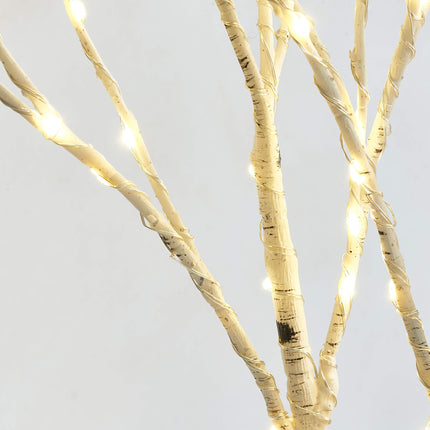 Fudios Lighted Branches 150 LED Fairy Lights with Timer 32in Plug in, Electric Lit White Birch Twigs for Vase Christmas Inside Outside Decor 1 Set