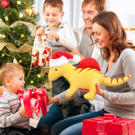 Capoda Christmas Tree Topper 12.6 inch Dinosaur Ornament Funny Xmas Decorations Curtain Tie for Tree Wine Bottle Home Adults