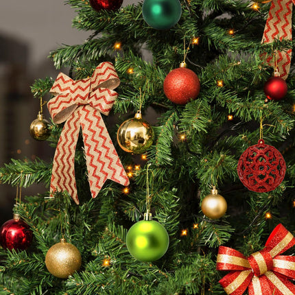 101pcs Christmas Ball Ornaments Set, Shatterproof Christmas Decorations Set with Reusable Hand-held Package for Xmas Tree Decor Holiday Wedding Party Holiday Indoor Decor (Gold&Red&Green)