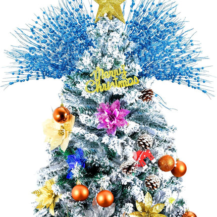 Christmas Artificial Glitter Berry Stem Decorations Decorative Bead Sticks Xmas Picks Glittery Twigs Branches for Christmas Tree Wreath Vase Decor Party Ornaments Black 24 PCS