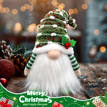 Gnome Christmas Decorations, Handmade Gnome Christmas Ornaments Swedish Tomte Elf Stuffed Dwarf for Home Holiday Decor, Thanksgiving Valentines Birthday Christmas Plush Gnome s for Women