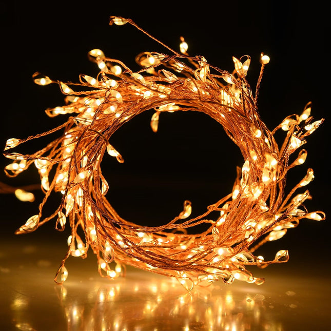 Battery Operated Christmas Lights, 20FT Garland Lights 200 Led Fairy Lights with Remote 8 Modes Christmas Fairy Lights Waterproof Fairy Lights for Bedroom Christmas Tree Wreath Decorations