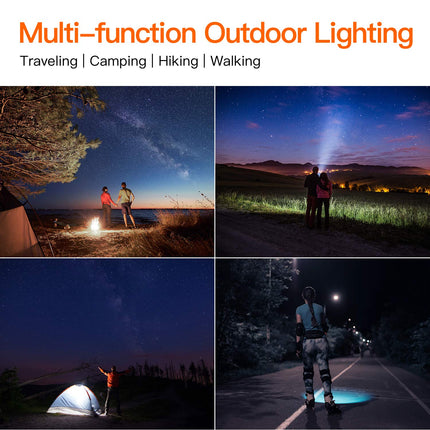 BUYSIGHT Rechargeable spotlight,Spot lights hand held large flashlight 6000 lumens handheld spotlight Lightweight and Super bright flashlight