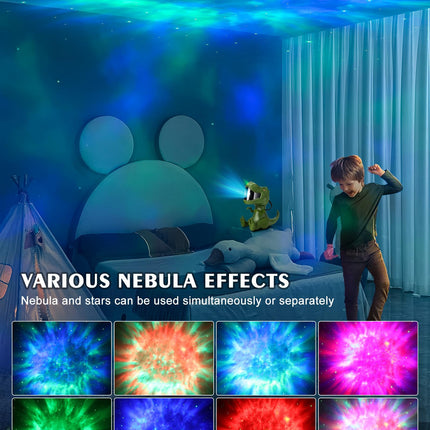 Dinosaur Star Projector Night Light: Galaxy Projector Light for Kids Bedroom Ceiling Decor Christmas （Green）