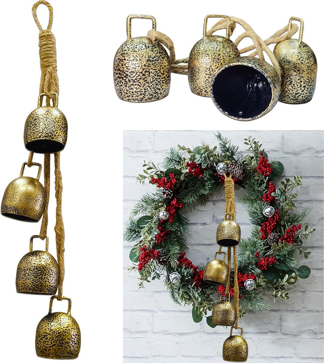 YXOTJHS Christmas Bells for Decoration, Gold Vintage Bells, Brass Christmas Bells for Door Garland Christmas Tree - s for Women
